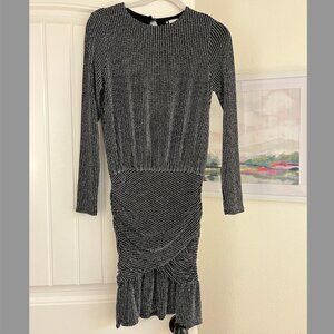 REVOLVE krisa Share Drape Skirt Long Sleeve Mini Dress